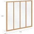 ID MARKET - Verrière atelier 4 vitrages L. 116 x H. 108 cm en bois et verre trempé - vignette