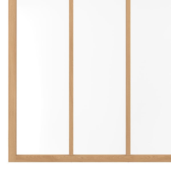 ID MARKET - Verrière atelier 4 vitrages L. 116 x H. 108 cm en bois et verre trempé - large