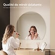 EMKE - EMKE Miroir de Salle de Bain Asymétrique 90x73 cm, Miroir Mural Irrégulier Sans Cadre, Pose Horizontale ou Verticale - vignette