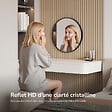 EMKE - EMKE Miroir Rond Salle de Bain 50 cm avec Cadre Noir Mat et Lanière Réglable - vignette