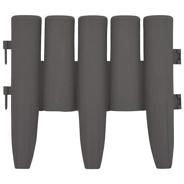 VIDAXL - vidaXL Bordures de pelouse 36 pcs Gris 10 m PP - large