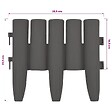 VIDAXL - vidaXL Bordures de pelouse 36 pcs Gris 10 m PP - vignette