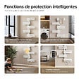 EMKE - EMKE Sèche-serviettes électrique 117,5 x 80 cm 400 W, connecté WiFi TUYA Alexa, tubes plats, chauffage fibre de carbone, blanc - vignette