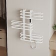 EMKE - EMKE Sèche-serviettes électrique 66x70 cm 375W, WiFi TUYA Alexa, Tubes ronds, Chauffage fibre de carbone, Blanc brillant - vignette