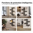 EMKE - EMKE Sèche-serviettes électrique 117,5 x 80 cm 400 W, connecté WiFi TUYA Alexa, tubes plats, chauffage fibre de carbone, gris - vignette