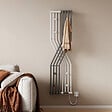 EMKE - EMKE Sèche-serviettes électrique 140x37,5 cm 580W, WiFi TUYA, Alexa/Google Home, Design X bicolore, Technologie fibre de carbone - vignette
