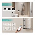 EMKE - EMKE Sèche-serviettes électrique 140x37,5 cm 580W, WiFi TUYA, Alexa/Google Home, Design X bicolore, Technologie fibre de carbone - vignette