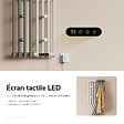 EMKE - EMKE Sèche-serviettes électrique 140x37,5 cm 580W, WiFi TUYA, Alexa/Google Home, Design X bicolore, Technologie fibre de carbone - vignette