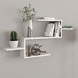 HABITAT ET JARDIN - Bibliothèque en bois "Twist" - 104 x 14 x 49 cm - Blanc - vignette