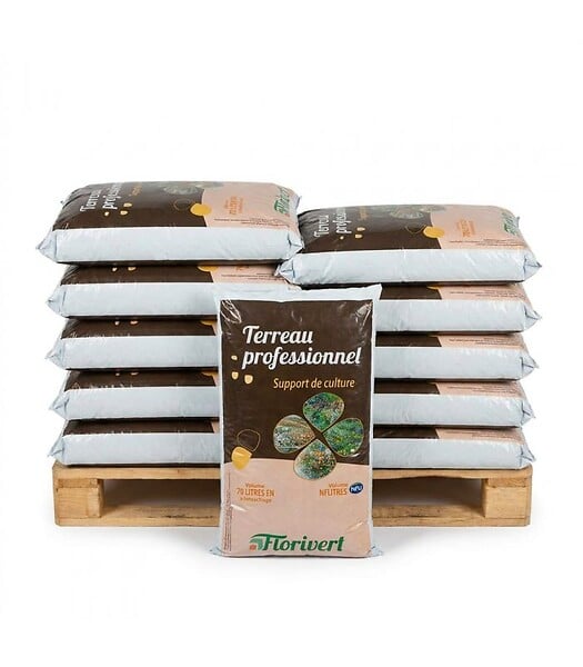 FLORIVERT - Palette de 10 sacs de 70 l de terreau prêt à l'emploi Fleurissement PAE Florivert NEG01617-10x70 - large