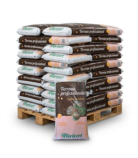 FLORIVERT - Pack de 20 sacs de terreau français pour plantes vertes et fleurs Flori Horticole 70L NEG01644-20x70 - large