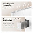 EMKE - EMKE Radiateur Électrique à Convection 2000W, Panneau Chauffant Mural en Aluminium 160x54,5cm, Thermostat WiFi, Blanc Brillant - vignette
