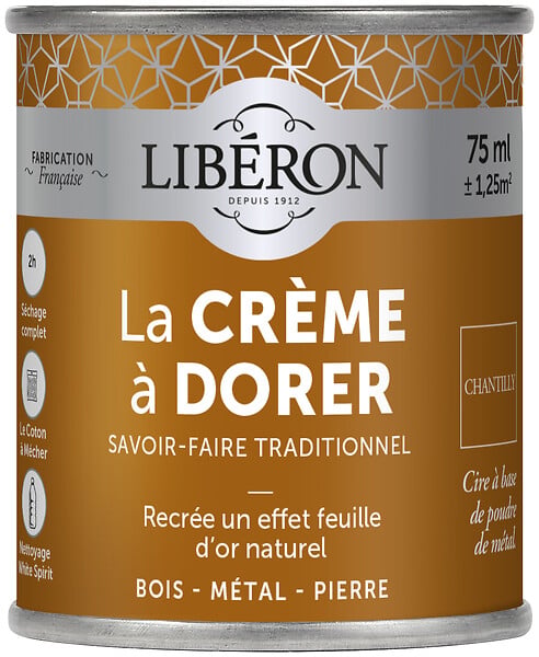 LIBERON - Cire décorative Crème à dorer - Chantilly - 75ml - large
