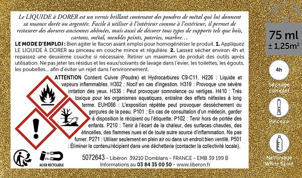 LIBERON - Liquide à dorer trianon 0,075L - large