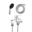 GROHE - Mitigeur baignoire mécanique Swift avec colonnettes Idro'Flex + Douchette 2 jets Start + Flexible - vignette