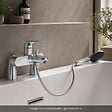 GROHE - Mitigeur baignoire mécanique Swift avec colonnettes Idro'Flex + Douchette 2 jets Start + Flexible - vignette