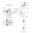 GROHE - Mitigeur baignoire mécanique Swift avec colonnettes Idro'Flex + Douchette 2 jets Start + Flexible - vignette