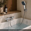 GROHE - Mitigeur baignoire thermostatique Precision Trend avec colonnettes Idro'Flex + Douchette 2 jets Comfort + Flexible + Support - vignette