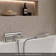 GROHE - Mitigeur baignoire mécanique Essence avec colonnettes Idro'Flex + Douchette 1 jet + Flexible - vignette