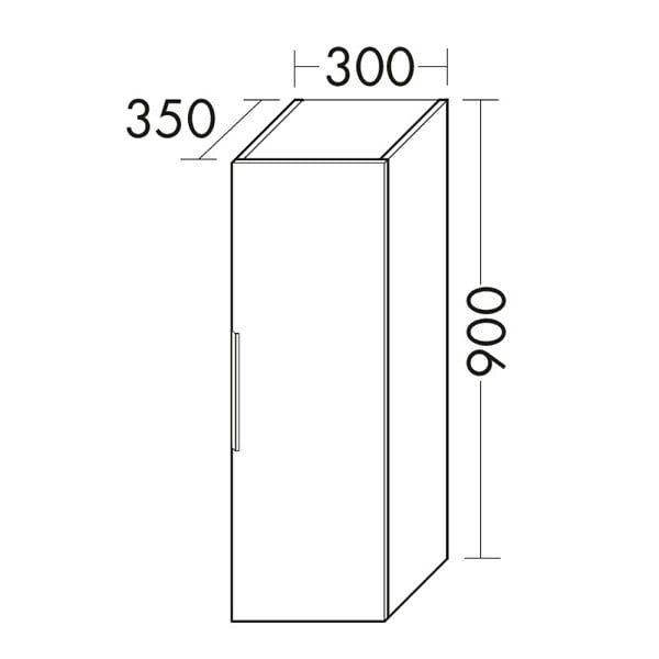 BURGBAD - Meuble vasque 120 cm Olena en décaler chêne clair + colonne - large