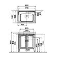 VITRA - Meuble vasque VitrA Valarte blanc mat 80 cm avec portes - vignette