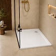 OTITEC - Receveurs de douche carré blanc - 90x90 - Siphon chrome inclus - CARO - vignette