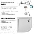 JACOB DELAFON - Receveur de douche 90 x 90 cm Flight quart de rond blanc avec bonde verticale chromé - vignette