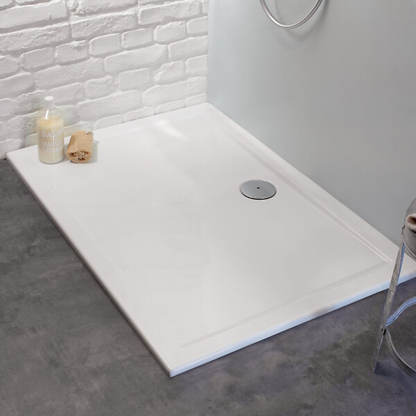 JACOB DELAFON - Receveur de douche 100 x 80 Gaspard rectangle céramique avec bonde - large