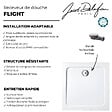 JACOB DELAFON - Receveur de douche 100 x 100 cm Flight carré blanc avec bonde horizontale chromé - vignette