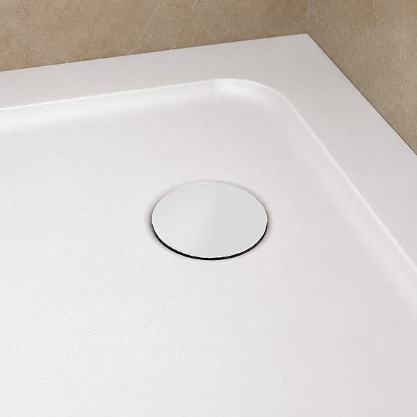 OTITEC - Receveurs de douche carré blanc - 90x90 - Siphon blanc inclus - CARO - large