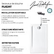 JACOB DELAFON - Receveur de douche 140 x 76 cm Flight rectangle blanc avec bonde horizontale chromé - vignette