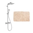 HANSGROHE - Hansgrohe Set de douche Crometta E 240 + cadeau gratuit tapis de salle de bain, beige (27271000-2BE) - vignette