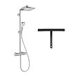 HANSGROHE - Hansgrohe Set de douche Crometta E 240 + cadeau gratuit raclette de douche en siliocone, noir (27271000-HSC) - vignette