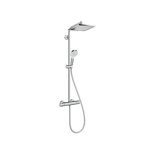 HANSGROHE - Hansgrohe set de douche Crometta E 240 + cadeau gratuit tapis de salle de bain Swis Aqua Technologies, gris (27271000-DSE) - large