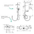 HANSGROHE - Pack mitigeur bain douche thermostatique Ecostat Comfort + Colonne Vernis Shape 230 chromé - vignette
