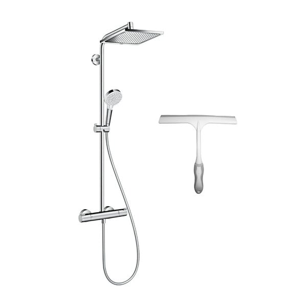 HANSGROHE - Hansgrohe Colonne de douche Crometta E 240 EcoSmart + cadeau gratuit raclette de douche (27281000-KLO) - large