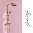 JACOB DELAFON - Colonne de douche thermostatique Grands Boulevards avec tablette en verre laiton brossé - vignette