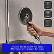DURAVIT - Colonne de douche thermostatique Shelf 1050 chromé et noir brillant - vignette