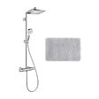 HANSGROHE - Hansgrohe Colonne de douche Crometta E 240 EcoSmart + cadeau gratuit tapis de salle de bain, gris (27281000-DSE) - vignette