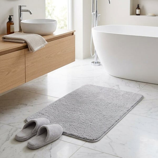 HANSGROHE - Hansgrohe Colonne de douche Crometta E 240 EcoSmart + cadeau gratuit tapis de salle de bain, gris (27281000-DSE) - large