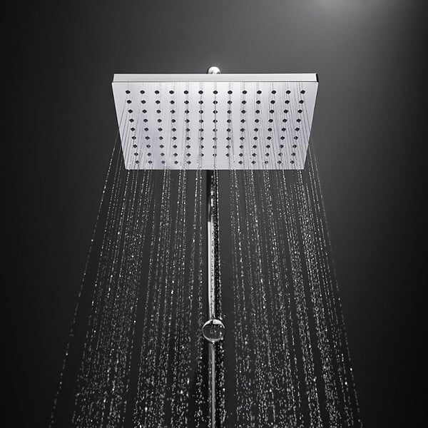 HANSGROHE - Pack mitigeur bain douche thermostatique Ecostat Universal + colonne Vernis Shape 230 chromé - large