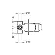 HANSA - TWIST Set de montage avec unité fonctionnelle Robinetterie de douche monocommande pour corps encastrable (49777003) - vignette