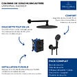 VILLEROY ET BOCH - Colonne de douche encastrée Universal Shower avec douchette 3 jets noir mat - vignette