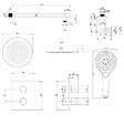 VILLEROY ET BOCH - Colonne de douche encastrée Universal Shower avec douchette 3 jets noir mat - vignette