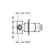 HANSA - TWIST Set de montage avec unité fonctionnelle Robinetterie de douche monocommande pour corps encastrable (49777005) - vignette