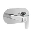 VITRA - Root Round mitigeur de lavabo à encastrer, acier inoxydable, vendu sans corps d'encastrement, chrome (A42721EXP) - vignette
