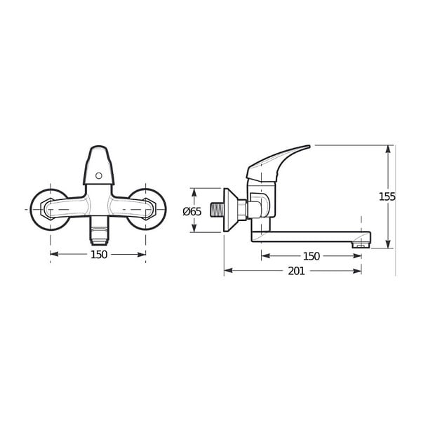 JIKA (GROUPE ROCA) - Jika Talas mitigeur de lavabo avec bras pivotant 150 mm chrome H3111N70042201 - large