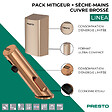 PRESTO - Pack mitigeur infrarouge avec robinet d'arrêt + Sèche-main Linea Cuivre brossé - vignette
