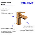 DURAVIT - Mitigeur lavabo Wave S avec vidage bronze brossé - vignette
