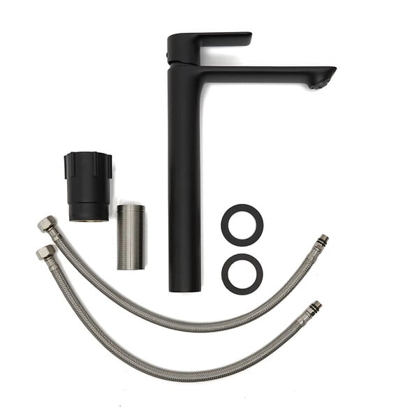 CERAMIA - Neo mitigeur de lavabo sans vidage, noir mat (SIKOBSLNEO285C) - large